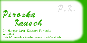 piroska kausch business card